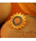 XSB158 - Yellow Sunflower Saree Brooch